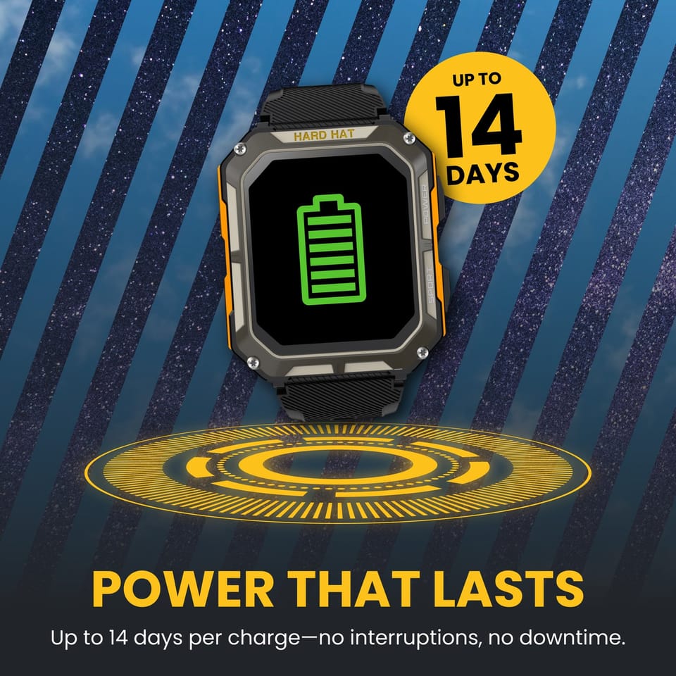Hard Hat Smartwatch features